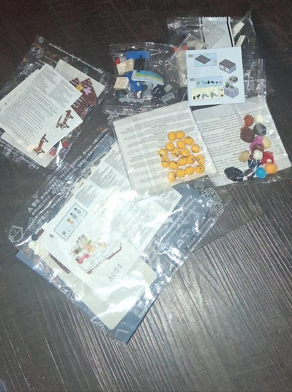 Lego Minifigure Accessories & Small Parts - Yellow, Blue, White, Black, Red
